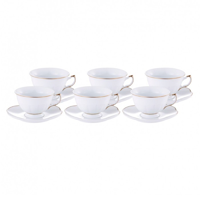 Set cesti portelan Vabene, 12 piese, alb foto mare Set cesti portelan Vabene, 12 piese, alb foto mare