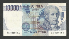 ITALIA 10000 10.000 LIRE 1984 ( 1997 ) [3] P-112d , XF Semn Fazio Amici foto