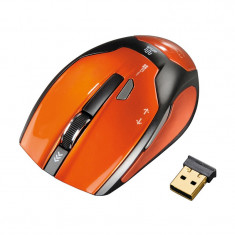 Mouse optic wireless Milano Hama, USB, Portocaliu foto