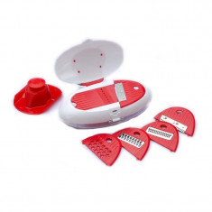 Razatoare multifunctionala Kitchen Grater and Slicer, vas colector, 5 accesorii incluse foto