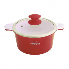 Oala ceramica Barton Steel, 4 l, Rosu foto