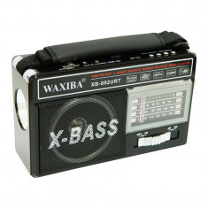 Radio portabil Waxiba XB-892URT, 3 benzi, Negru foto