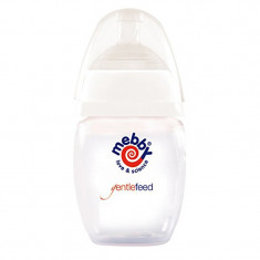 Biberon Mebby Gentlefeed, 280ml, Silicon White foto