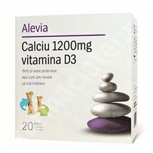 Calciu 1200mg + Vitamina D3 Alevia 20dz Cod: flor00191 foto