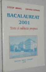 Teste si subiecte propuse Bacalaureat 2001 Matematica