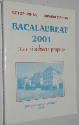 Teste si subiecte propuse Bacalaureat 2001 Matematica foto