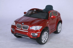 Masinuta BMW X6 metalizata cu acumulator si telecomanda Bordeaux Ramiz foto