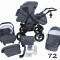 Carucior 3 in 1 Twist-R 72 (Grafit Jeans) Kerttu