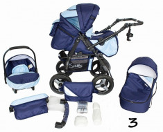 Carucior 3 in 1 Twist-R 3 (Bleumarin cu Bleu) Kerttu foto