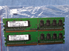 ELPIDA 2x1Gb ddr2 PC rami 6400U 666 KIT perfect fuctionali (R24) foto