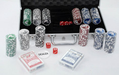 Set Poker si zaruri cu 300 jetoane in servieta din aluminiu - Nou foto