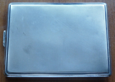 Tabachera din argint , interbelica ; 118 grame foto