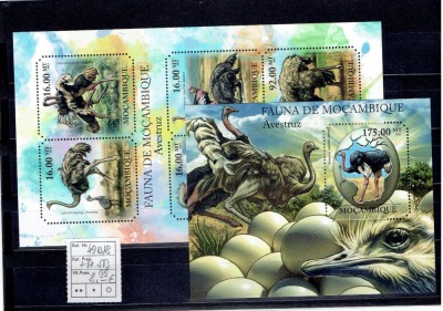 Mozambik - Strauss - 4903/8+bl.503 foto