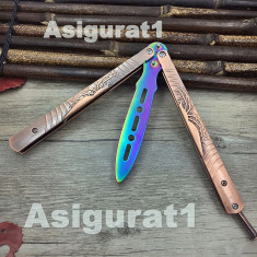 CUTIT Balisong Butterfly.CSGO Rainbow Fade. KARAMBIT. De Antrenament. foto