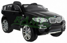 Masinuta BMW X6 metalizata cu acumulator si telecomanda Negru Ramiz foto