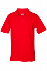 Tricou polo Dressmann, bumbac 100%, rosu, pentru barbati foto