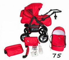 Carucior 2 in 1 Twist-R cu roti gonflabile 75 (Rosu) Kerttu foto