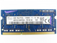 Memorie laptop SK Hynix Sodimm 4GB DDR3 1600MHz (PC3-12800S) - Garantie foto