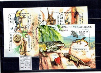 Mozambik - reptilie - 4854/9+bl.496 foto