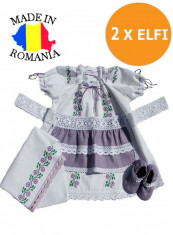 Costum de botez Ioana 3-6 luni/62 cm Elfbebe foto