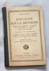 Descartes Discours de la methode ed. critica L. Liard Garnier 1919 foto