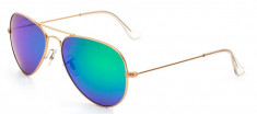 Ochelari de soare Aviator - Verde/Gold foto