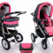 Carucior 2 in 1 Coral C2 (Gri cu roz) Kerttu