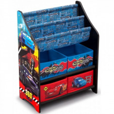 Organizator carti si jucarii cu cadru din lemn Disney Cars Delta Children foto