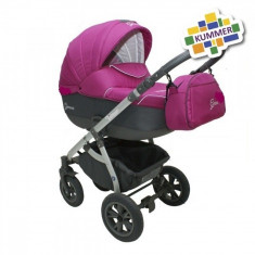 Carucior 3 in 1 Genua 02 (Magenta cu Grafit) Kummer foto