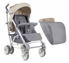 Carucior sport S-200 cu husa de picioruse Grey &amp;amp; Beige Cities Lorelli foto