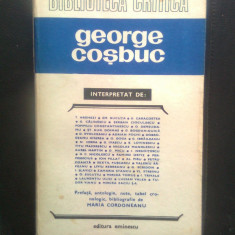 George Cosbuc interpretat de... Arghezi, Calinescu, Cioculescu, Manolescu, Iorga