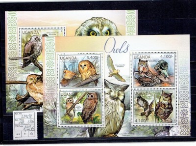 Uganda - owls - 2795/8+bl.376 foto
