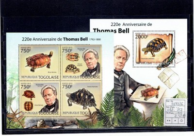 Togo - turtles - 4503/6+bl.717 foto