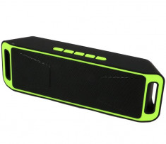 Boxa Portabila Bluetooth iUni DF02, 3W, USB, TF CARD, AUX-IN, Fm radio, Verde foto