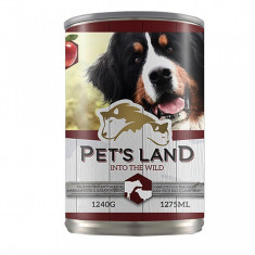 Pet&amp;#039;s land Dog - conserva cu carne de vita/miel - 1240 gr foto