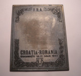 Placheta Regalista Federatia Romana De Atletism Romania Croatia Bucuresti 1943