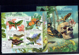 Togo - butterflys - 4423/6+bl.701, Fauna, Nestampilat