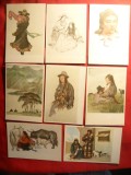 Set 10 Ilustrate diferite- China - Arta - 10 artisti - vechi