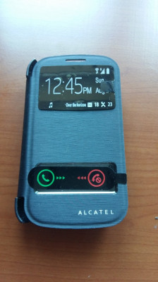 Husa piele Alcatel POP C3 4033 Neagra foto