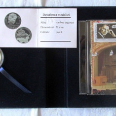 Caseta comemorativa GEORGE ENESCU (medalie + CD, timbru cu stampila fest.), 2005