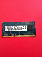Memorie laptop 4 GB RAM DDR3 Kingston 1Rx8 PC3L-12800S-11-12-B3 1600MHz 4GB DDR3 foto