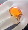 Inel galben-marimea 9 ,19 mm - Placat cu AUR 18K aplicat cu SWAROVSKI-60mm