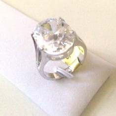 Inel LOGODNA- placat cu aur 18k si Swarovski- marimea 9 , 19mm-STANTAT 60mm