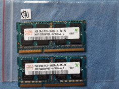 HYNIX 2x2Gb 8500S ddr3 Lptop KIT rami perfect fuctionali (R70,71,72) foto