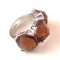 Inel maro-placat cu aur 18K si Swarovski maro- marimea 8 ,18mm