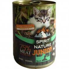 Spirit of nature - Junior Cat - conserva cu miel si iepure - 415 gr foto