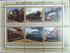 GUINE-BISSAU, LOCOMOTIVE VECHI, 1 M/SH, NEOBLIT., 2001 - G BIS 15 foto