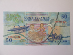 Cook Islands 50 Dollars 1992 UNC foto