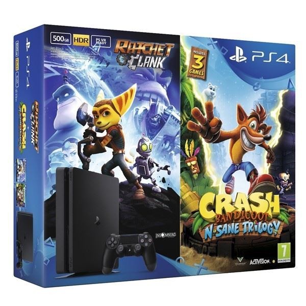 Sony PlayStation 4 Slim 500GB + Crash Bandicoot + Ratchet&Clank Sony PlayStation 4 Slim 500GB + Crash Bandicoot + Ratchet&Clank