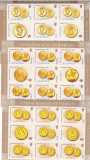 ISTORIA MONEDEI ROMANESTI,MINISHEET,2006,MNH ROMANIA., Nestampilat